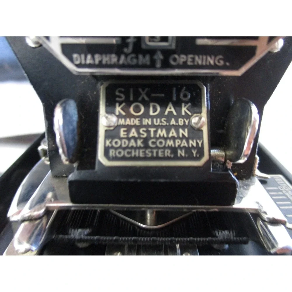 30's Kodak No 2 Diodak Six-16 Octagonal Art Deco Folding Camera With Case